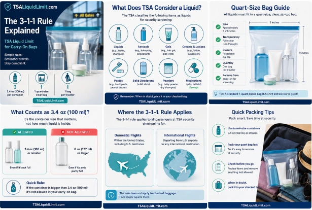 TSA Liquid Limit 3-1-1 Rule